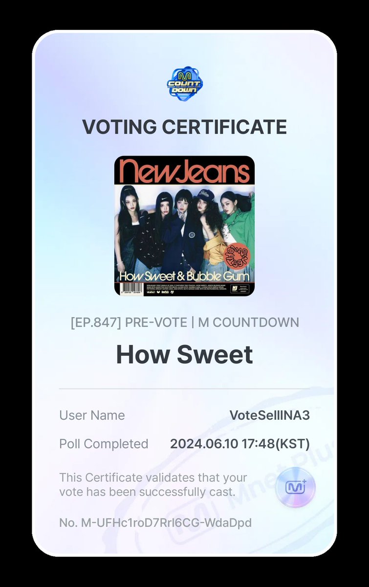VoteSellINA's tweet photo. #VoteSellINAGA
POLL WINNER: #NewJeans

https://t.co/bKWQ2fWghy https://t.co/2EjurEYTFT