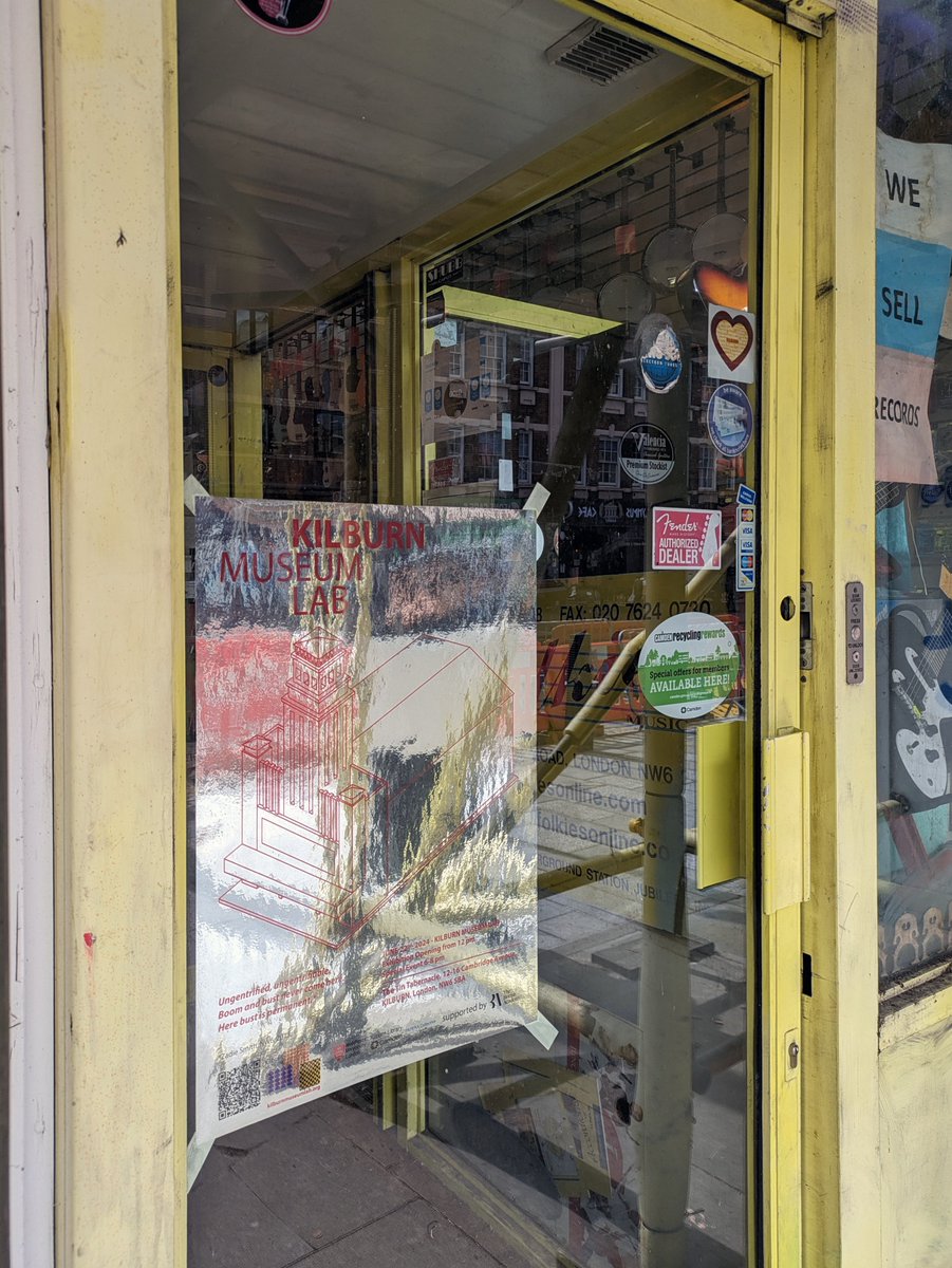 Only 12 days to go for the #KilburnMusuemLab event at the #tintabernacle in #Kilburn! Get your free tickets from these shops in Kilburn High Road and get a free copy of the Kilburn Museum Lab catalogue ❤️ Jumbo News, Cheerio Juice Bar, Folkies Music