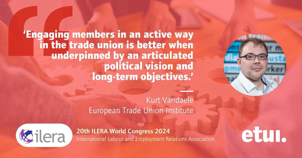 ETUI_org's tweet photo. The ETUI team will be out in force at the #ILERA Labour and Employment Relations 2024 World Congress (26-30 June) 🗣️
If you'll be there, don't miss our symposium 'Brave New World: Industrial Relations Reshaping Europe in Wider Context'
More info on our research on #TradeUnion renewal here 🔗 https://t.co/3XzciS7m0s
20th ILERA World Congress 2024 🔗 https://t.co/QkmbV7Isuj