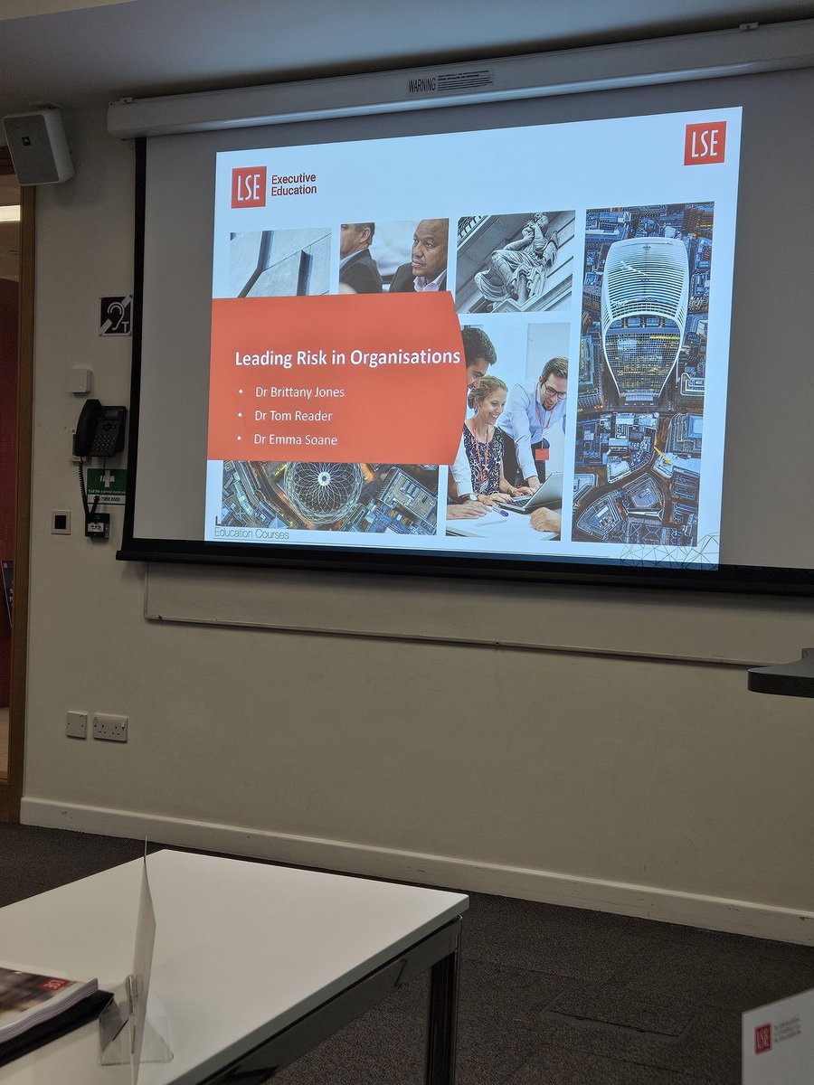 An opportunity to learn the perspective of risk management