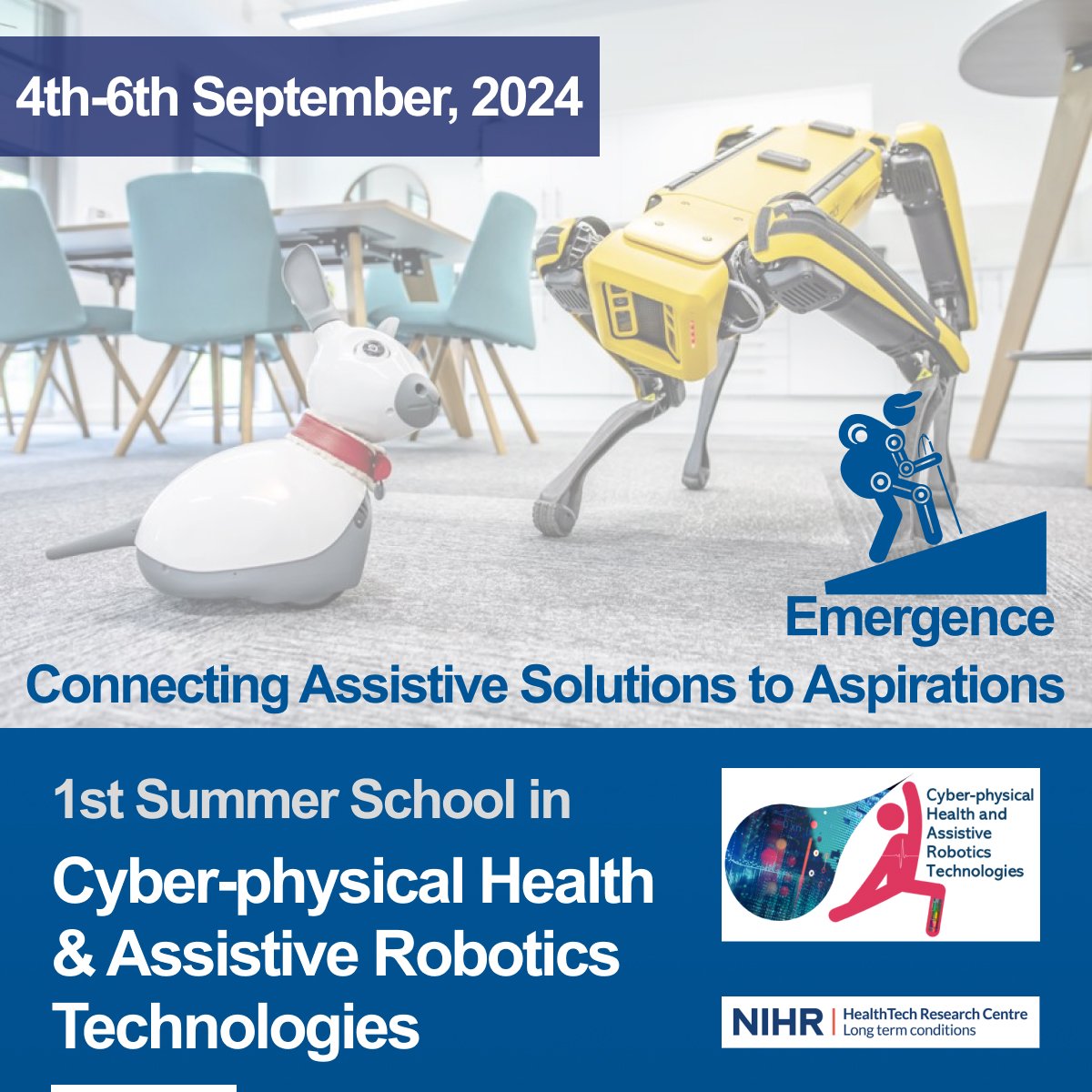 We're excited to announce the final schedule for the 1st Cyber-physical Health and Assistive Robotic Technologies (CHART) Summer School taking place at the University of Nottingham on 4th-6th September 2024!

Applications are open now: emergencerobotics.net/events-and-net…