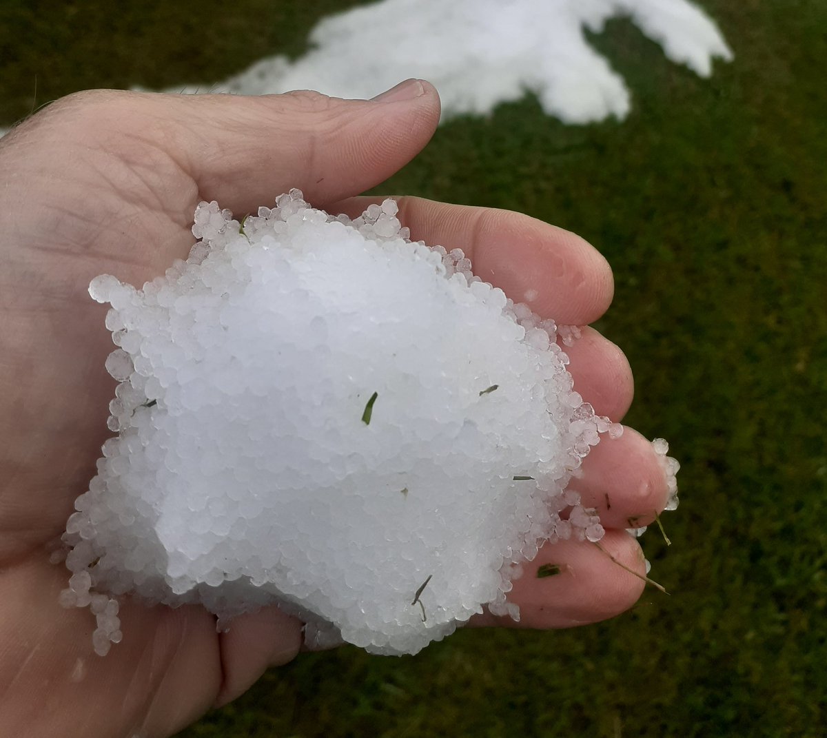 HarburnGolfClub's tweet image. ❄️Snow 10th June ❄️

Greenkeeper Scott Ramsay sent photos of snow on the course this morning.  I’m still not convinced he isn’t on the wind up! 

The weather this year has been pretty unpredictable but this takes it up a level. 

#harburngolfcourse #harburngolfclub #snowinjune❄️