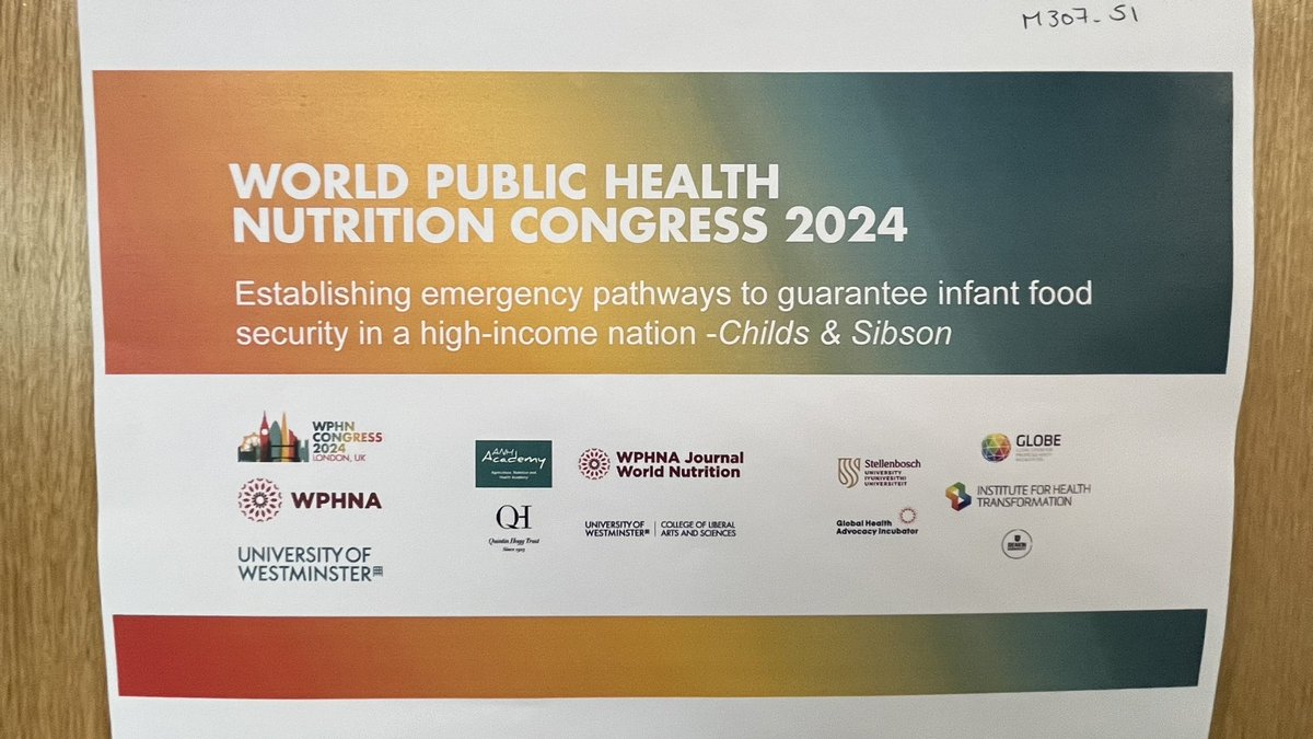 KatiePNutrition's tweet photo. Establishing emergency pathways to guarantee infant food security in high income nations @SibsonVicky @RachChilds @1stepsnutrition @BflgUk @KazzaCarolyn @emmaw1717 @GillMcMill 
@Wphncongress @WPHNA #WPHN Congress 2024 https://t.co/2mp5cTJVOf