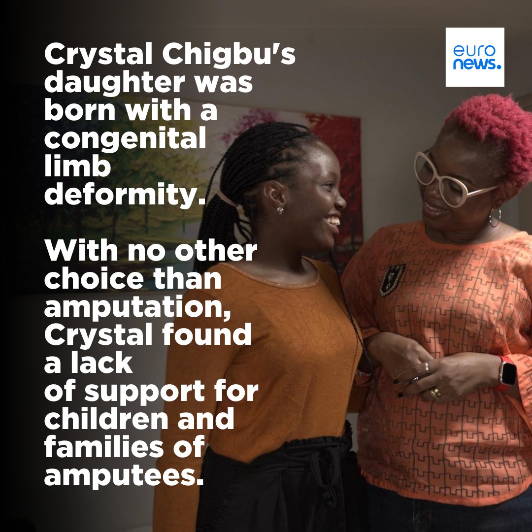 euronews's tweet photo. This NGO is giving prosthetics and hope to children who have lost a limb.

Crystal Chigbu established @theirede to enable young amputees to live more independent and fulfilling lives.

Find out more about Crystal’s initiative on #ScenesTheSeries w/ @mediacityqa 👇