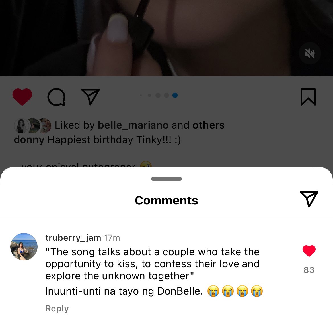 KayTinkNato5evr's tweet photo. Dinadaan tayo sa ibang language para di halata. Grabe kayo, #DonBelle. Nosebleed pala ikamamatay namin. https://t.co/4nkiR5FvDj