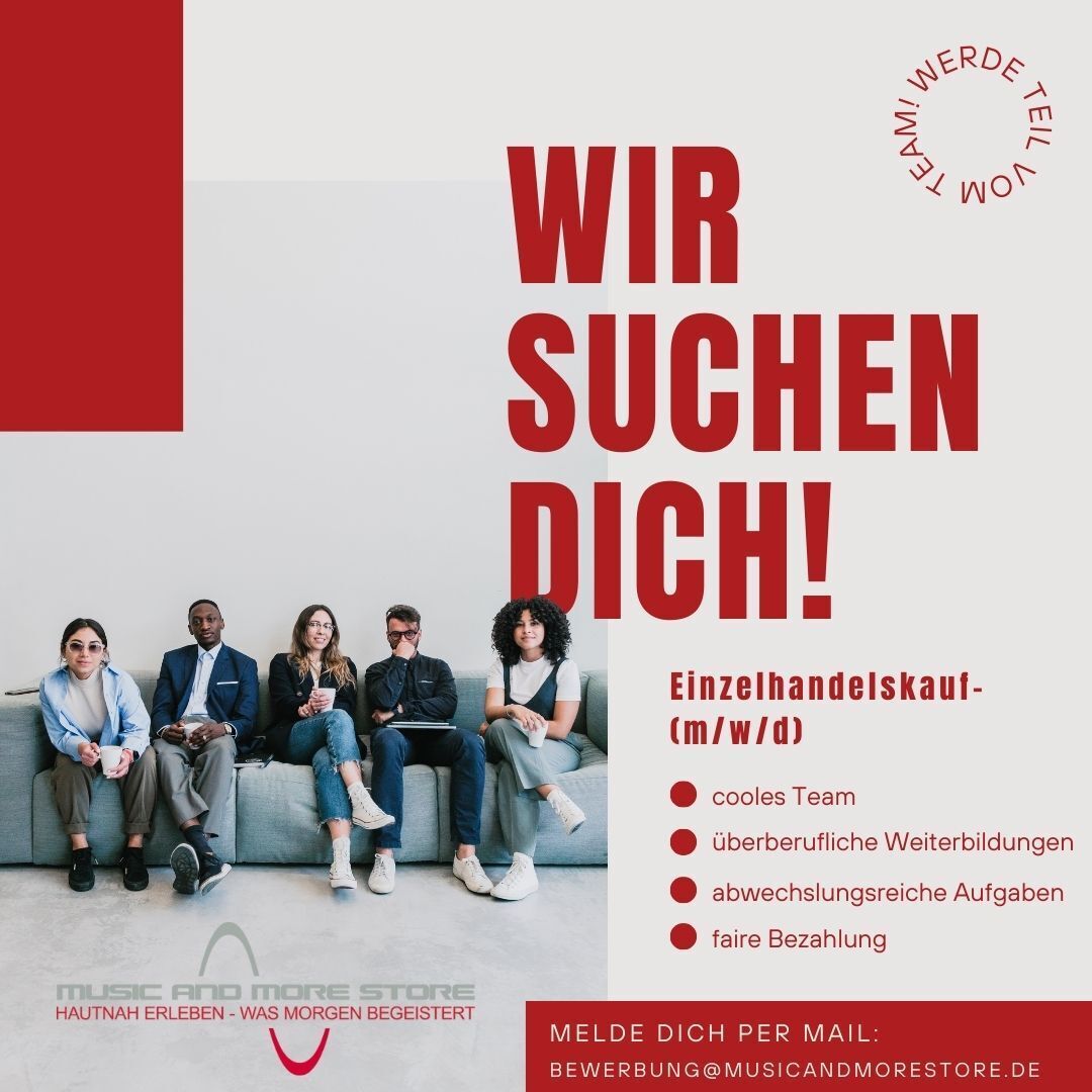 Bereit für ne coole Ausbildung? Dann bewirb dich bei uns! #mehralsnureinjob #musicandmore #musicandmorestore #makemusicnow #musicgearnews