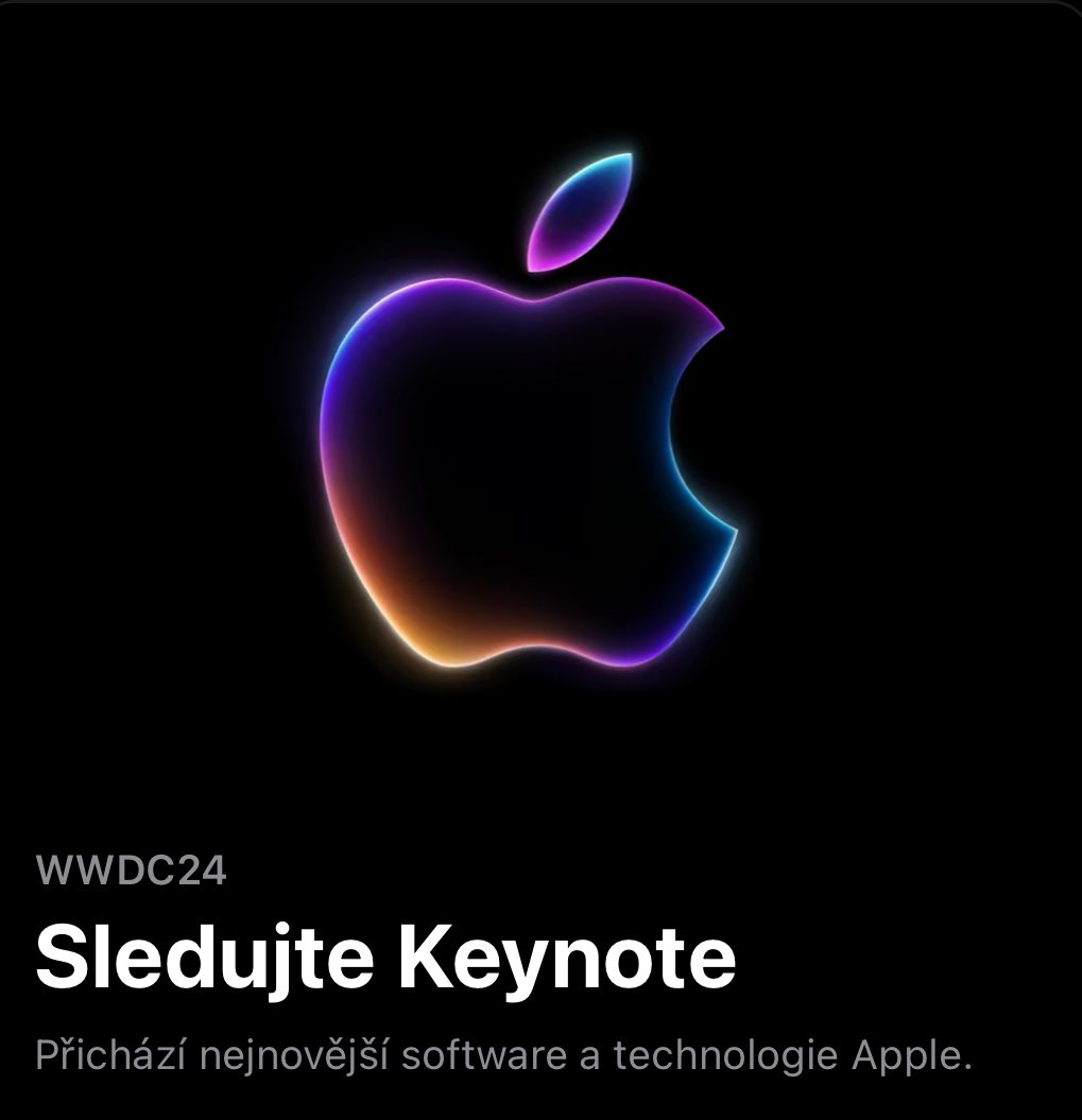 Dneska nás čeká #apple konference WWDC 2024 #wwdc2024