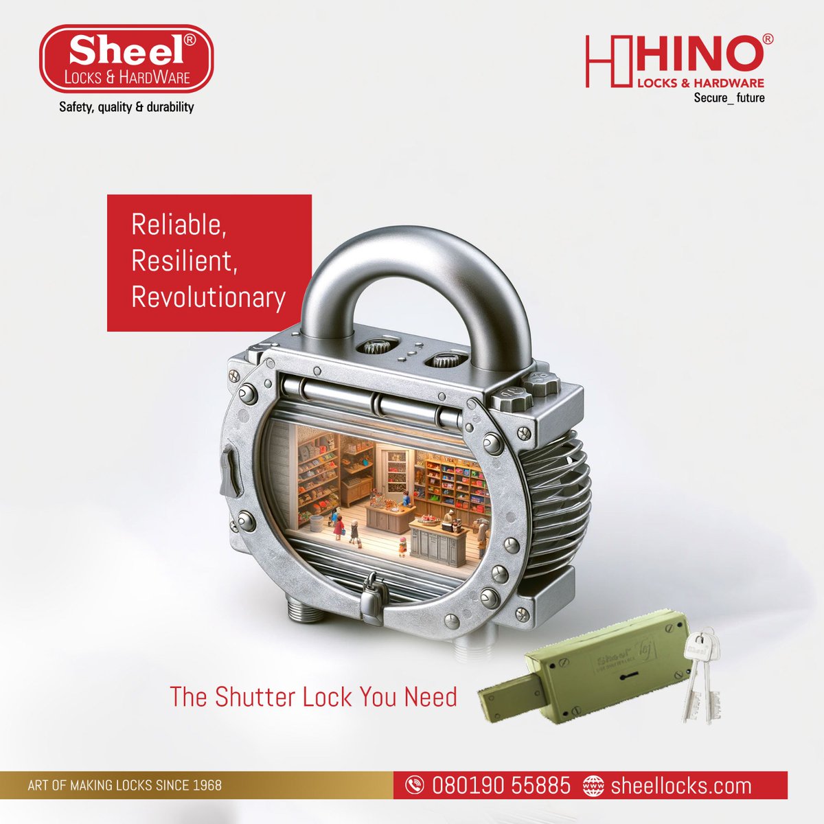 sheellocks1's tweet image. Discover the reliability, resilience, and revolution of Sheellock&apos;s shutter lock. Secure your space with confidence. 

#ShutterLock #Sheellocks #SheelHardware #CabinetLocks