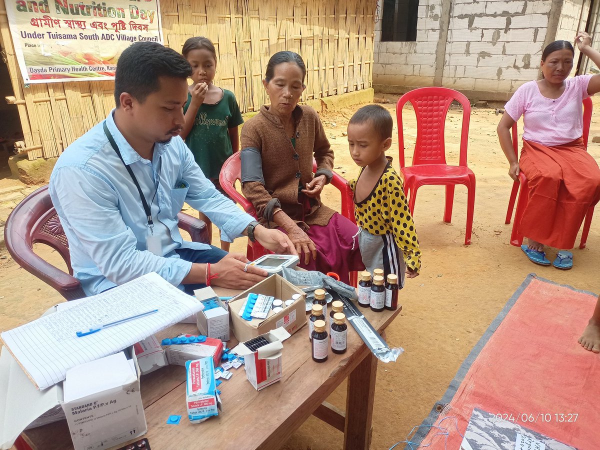 NilkantaDebbar2's tweet photo. Today 10/06/2024,
"HEALTH CAMP,
Battle with the Rain ☔ and Worse Road,By walking 3 hours we are Committed to Reach The Ujjan Pumatila para Under South Tuisama AAM, Dasda PHC,
Successfully Conducted Health Camp, https://t.co/XluWXtQvEH