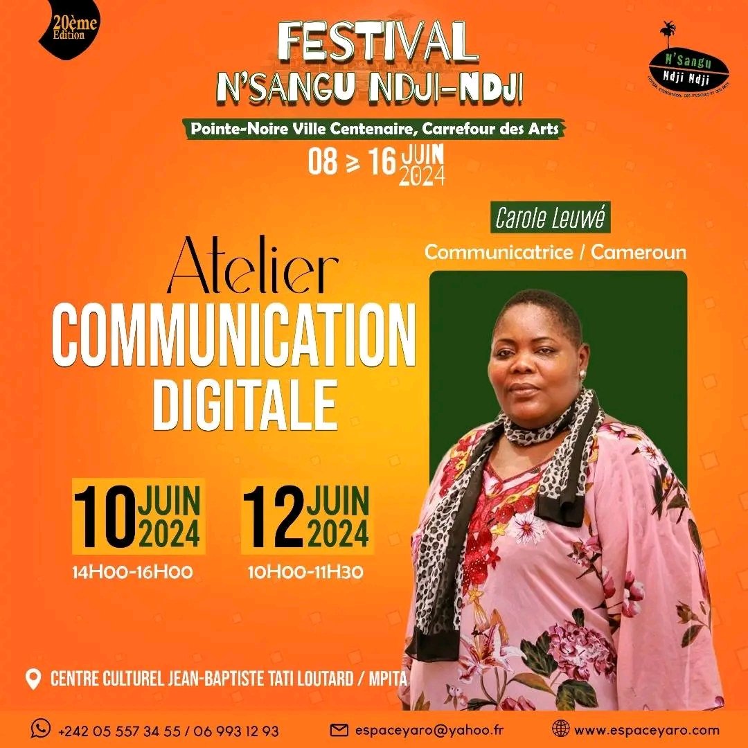 doualanow's tweet image. Très heureuse de partager un peu avec les frères de #Ponton cette semaine 😗

Retrouvez-nous si vous y êtes. Le festival Nsangu Ndji Ndji c'est jusqu'au 16 juin👍