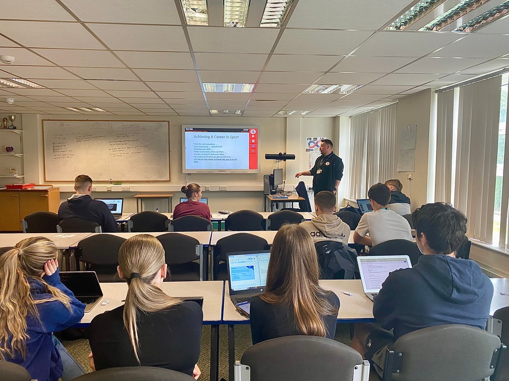 Last week we got the chance to hear from Paul Weeks, Sports Manager at <a href="/CentreTrin/">The Trin Centre - Cleethorpes</a>, who gave our students an insight into his career journey in coaching and managing Sports, as well as the opportunities and pathways within the industry! ⚽️

#SeeYourFuture