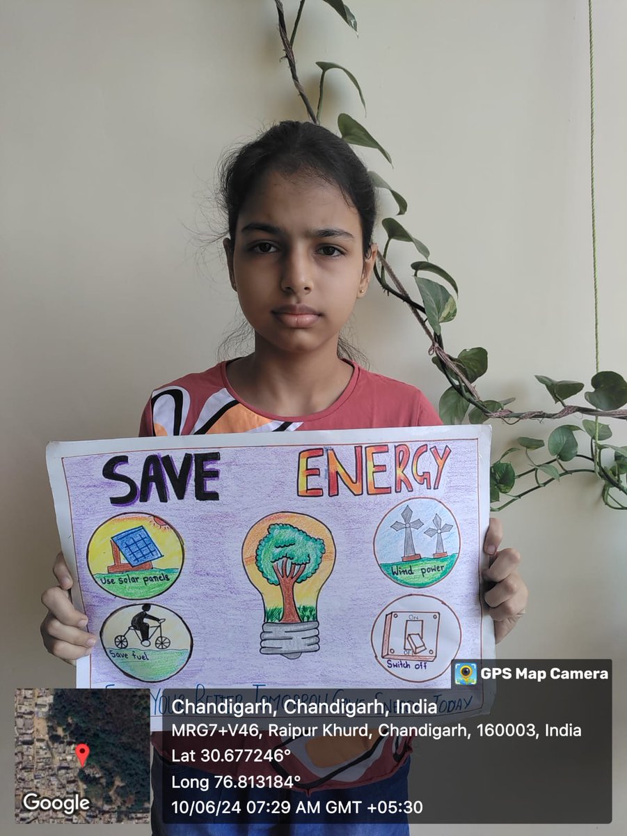 gmhs31's tweet photo. #Save Energy
 #MissionLife #EcoClubs4MissionLiFE #SummerCamps4Nature 
#Day5
GMHS 31 C
Poster making and slogan writing
@SchoolEduChd https://t.co/YhW8D6gCA1