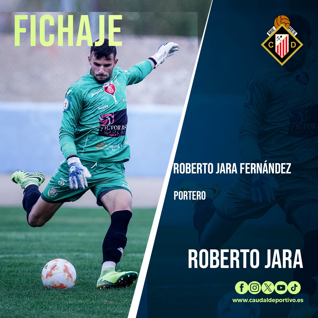 𝐅𝐢𝐜𝐡𝐚𝐣𝐞. Roberto Jara se incorpora al Caudal Deportivo. 
   
➡️ caudaldeportivo.es/?p=11478
