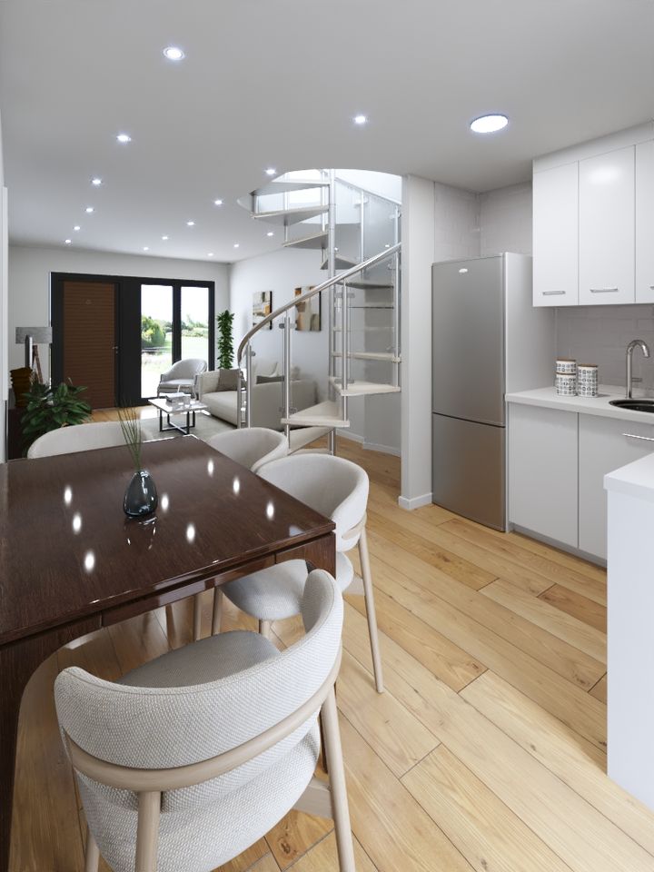 Exclusivas viviendas Unifamiliares en Gijón. Las viviendas llevarán una terraza-jardín exterior en planta baja y dos amplias terrazas en planta segunda.
Hipoteca media 750 €/mes 
👉idin.es/Residencial-Ri…
#residencial #vivienda #gijon #idin