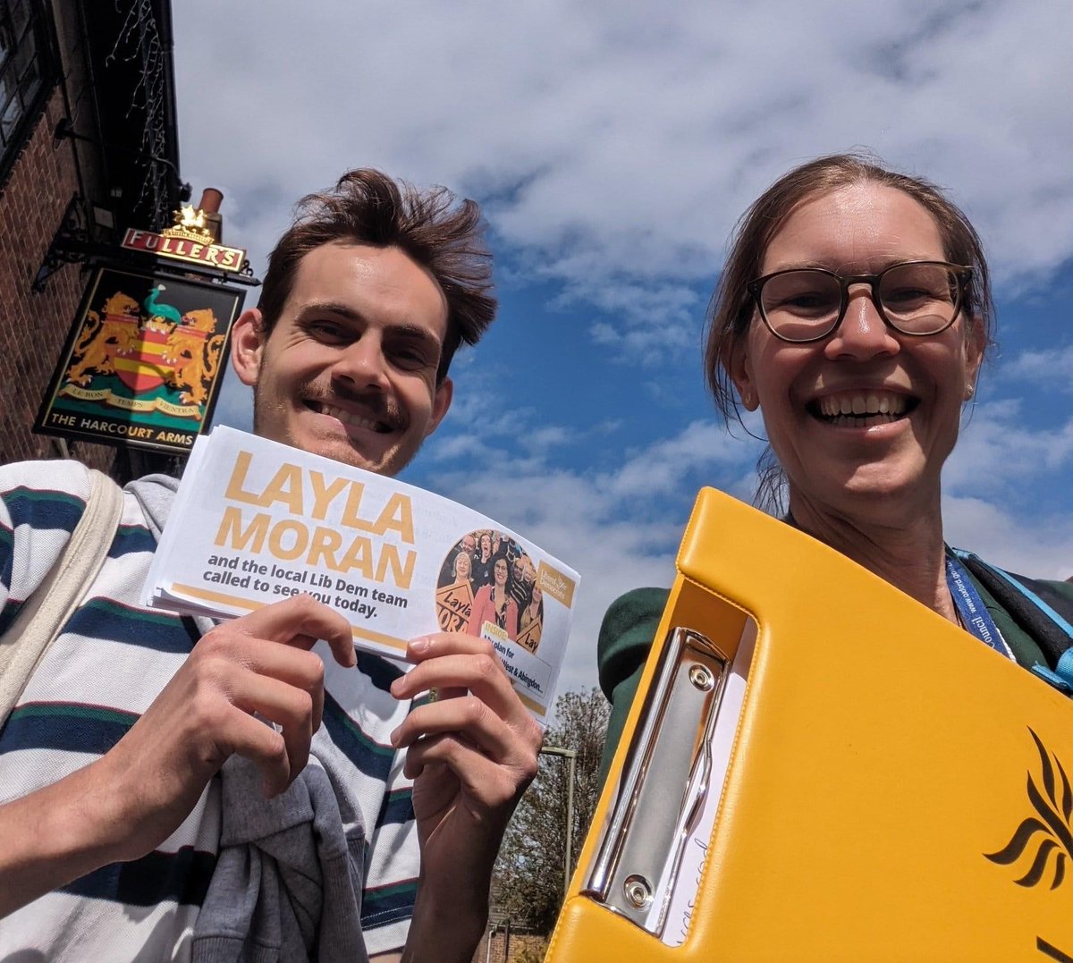 Great to be out on the doors again this weekend, with teams listening to residents across Abingdon, Botley, Osney, Jericho and more!

Lots of Green and Labour supporters lending me their vote to help keep the Conservatives out.

Thank you for your trust - it means everything 🔶