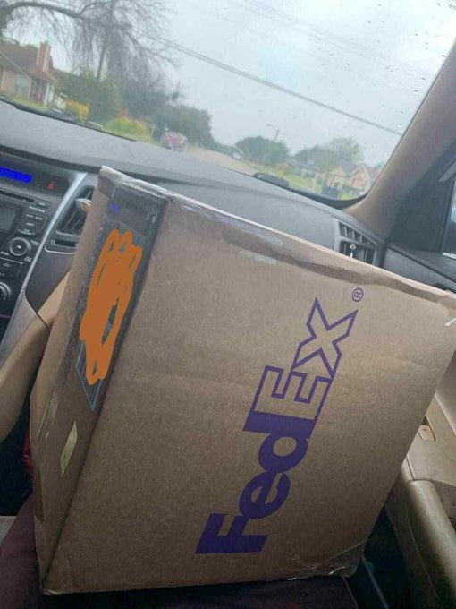 MariaMacCall's tweet photo. Package dropped off.... More to be delivered to lucky winners ✅💯 https://t.co/jX5ndkS6i7