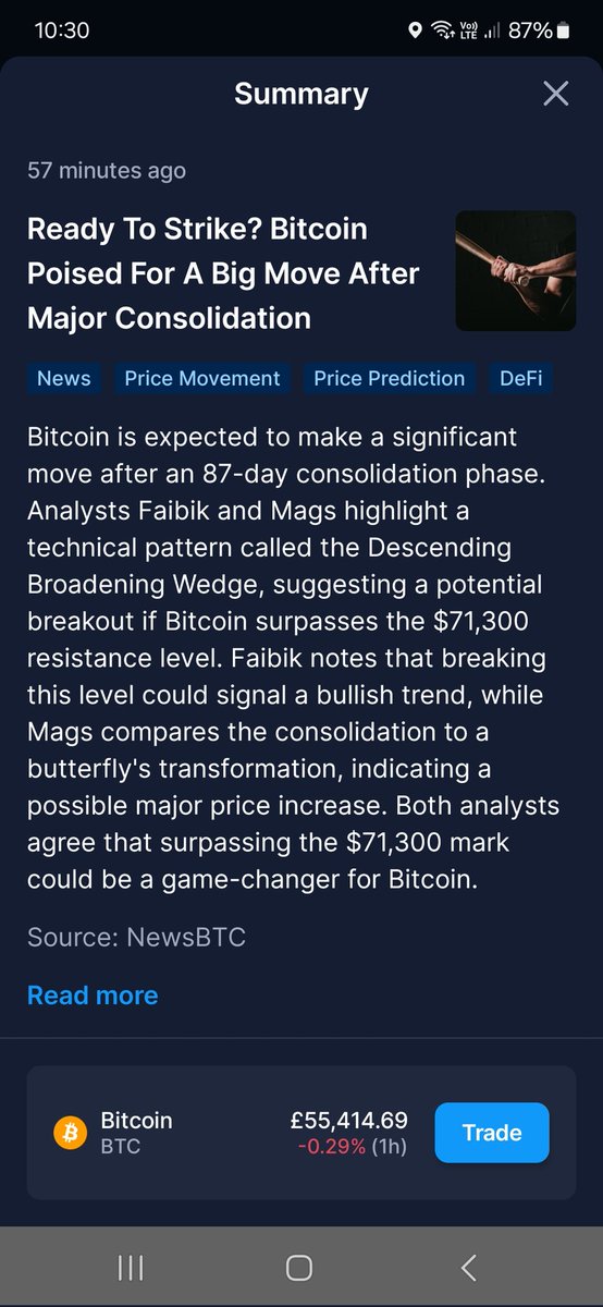 Corado_100's tweet photo. #Bitcoin surpassing $71,300 - is a game changer, some analysts predict !
Source : Crypto. Com
#Bitcoin #btc #Finance #Solana #PEPE #Ethereum #crypto #cryptocurrency #cryptonews #crypto #cryptoart #EthereumETF #trading #FOMO #Dogecoin #cryptotra https://t.co/A6DDtqWcFq