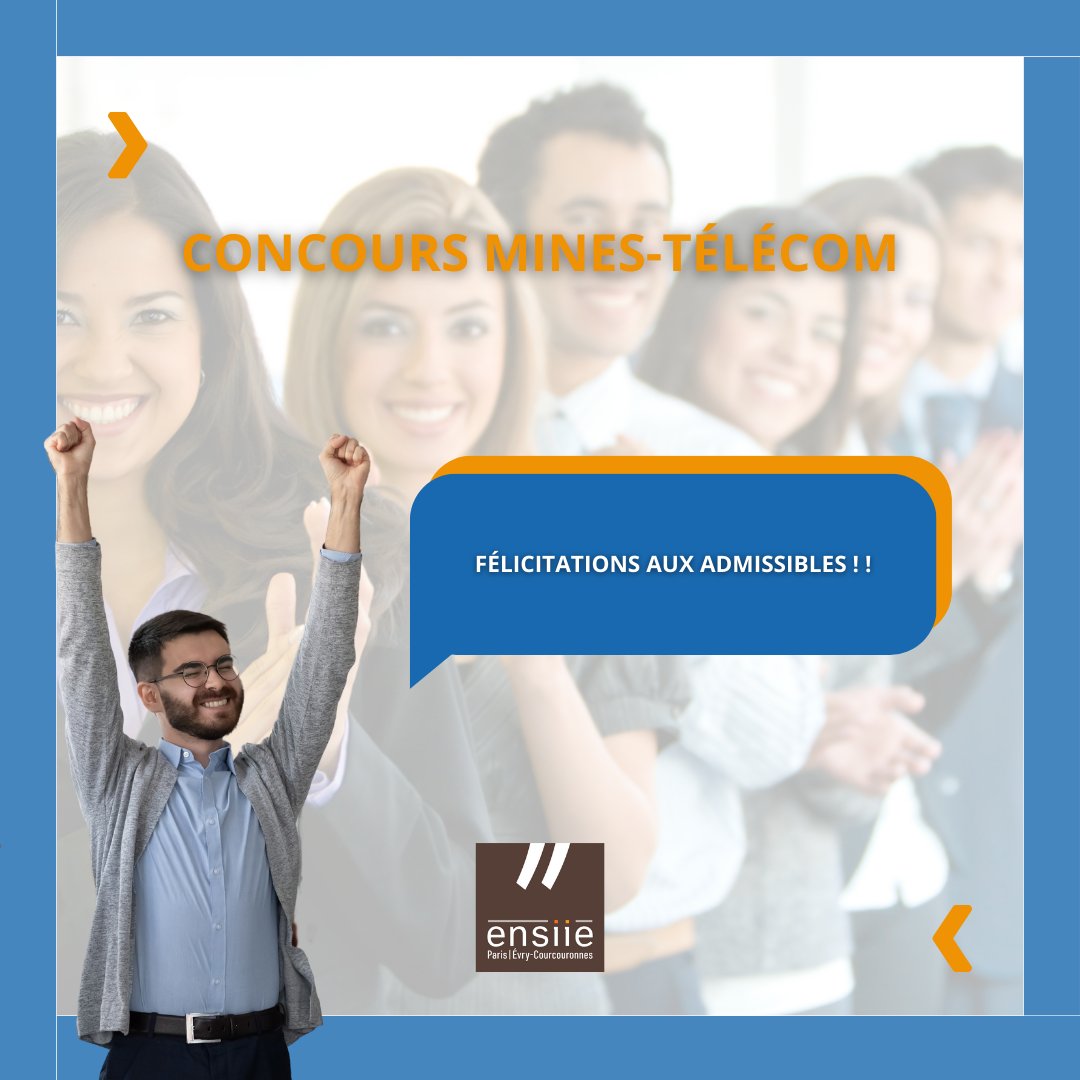 [Admissibles Concours Mines-Télécom] 

Les résultats des écrits du <a href="/Concours_MT/">Concours_MT</a>, c'est aujourd'hui à 18h00 🕕

Félicitations aux admissibles 🎉

Consultez les résultats sur le site du Concours Mines-Télécom (avec votre numéro d’inscription et mot de passe).