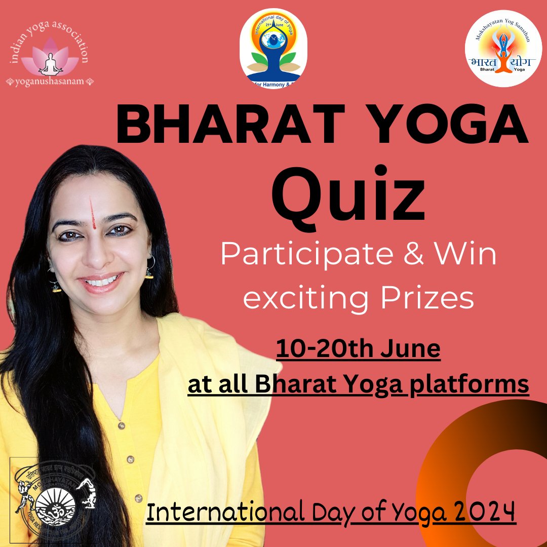 bharatyogaa's tweet photo. To mark #InternationalDayOfYoga #BharatYoga is coming up with :
🧘 : 11 Yogic Practices for over all health at #BharatYoga @YouTube
🤸 : 11 Essential #BharatYoga #Gatis at #BharatYogaEnglish #YouTube
🤔 : Bharat Yoga Quiz at all #BharatYoga platforms
#BharatYoga #FreeYoga https://t.co/17Yl332qNJ