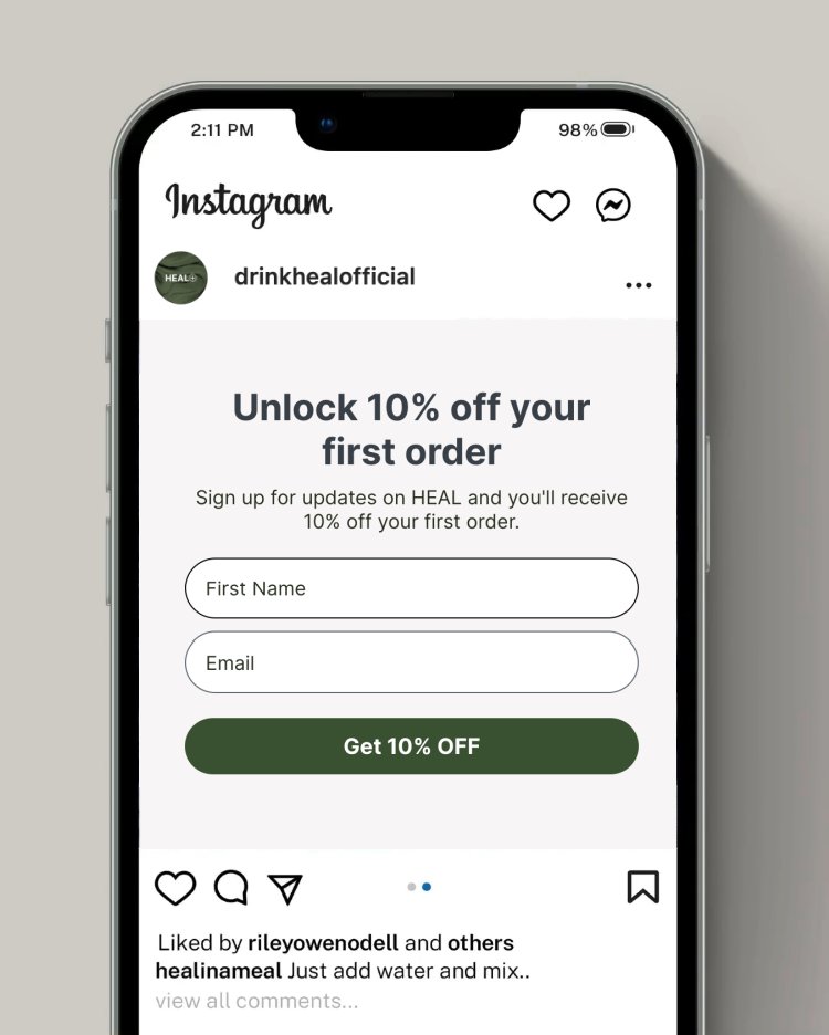 Receive 10% off your first order of #drinkheal by joining our family !

#healingpeople #healingplanet