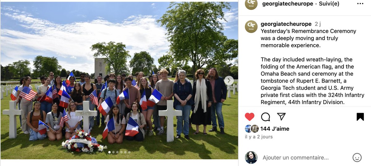 Commemorating DDay with Georgia Tech students at St Avold Cemetery. Largest WW2 cemetery in Europe with over 20,000 graves. ⁦
<a href="/WWIImuseum/">National WWII Museum</a> <a href="/WrathBT/">Wrath Bearing Tree</a>
⁩ <a href="/GeorgiaTechEUR/">Georgia Tech-Europe</a> 
⁩ #dday #wwii