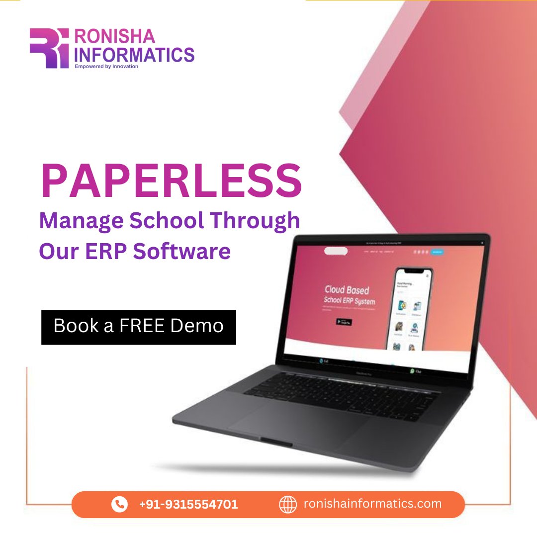 Ronishainfo's tweet photo. School Management Software by Ronisha Informatics
=======================
Ronisha Informatics Private Limited
Call Now:- 9315554701
Email;- ronishainformatics@gmail.com
Website:-https://t.co/2Xpl16HhzX https://t.co/pQRpORNmSN