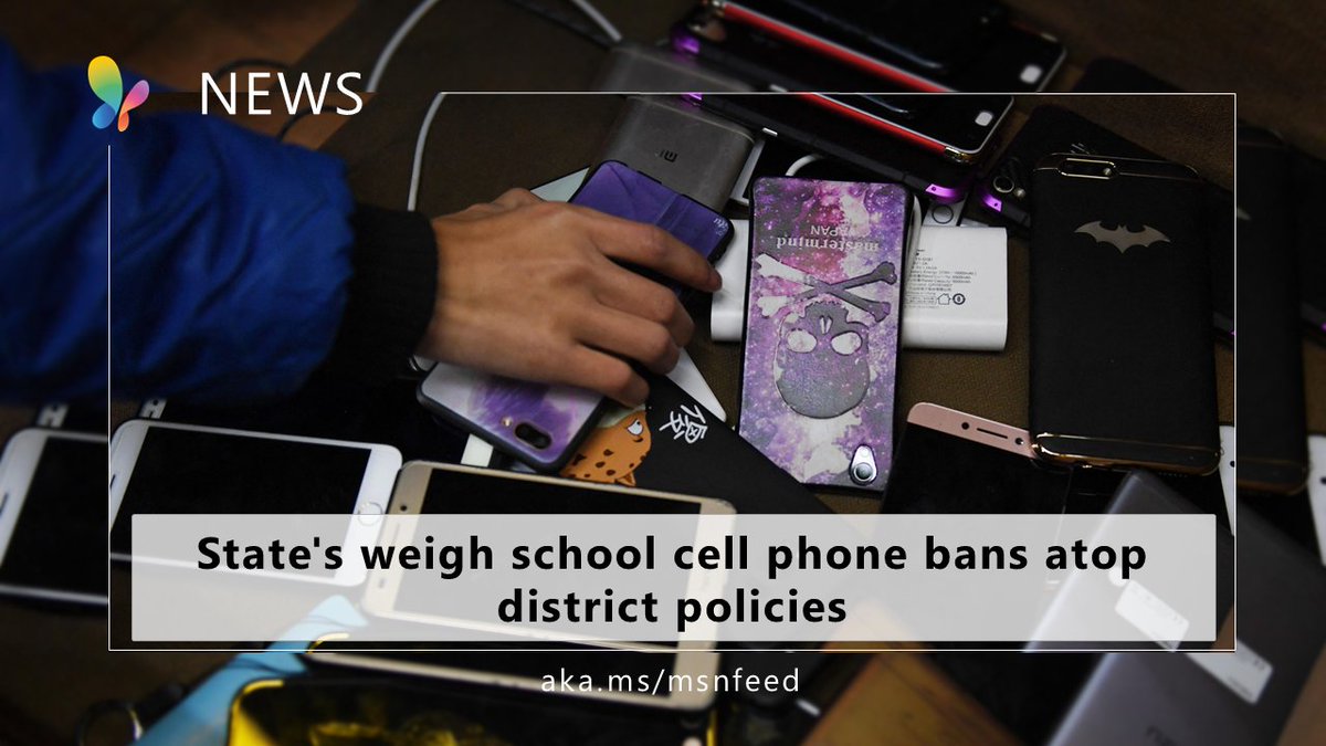 MSN's tweet photo. With 75% of U.S. K-12 public schools banning non-academic cellphone use, states are considering additional restrictions.📵
#SchoolPolicy #Education #CellPhonePolicy #CellPhoneBan #EducationPolicy
https://t.co/pNN5AhDxPJ https://t.co/14wetCdbEE