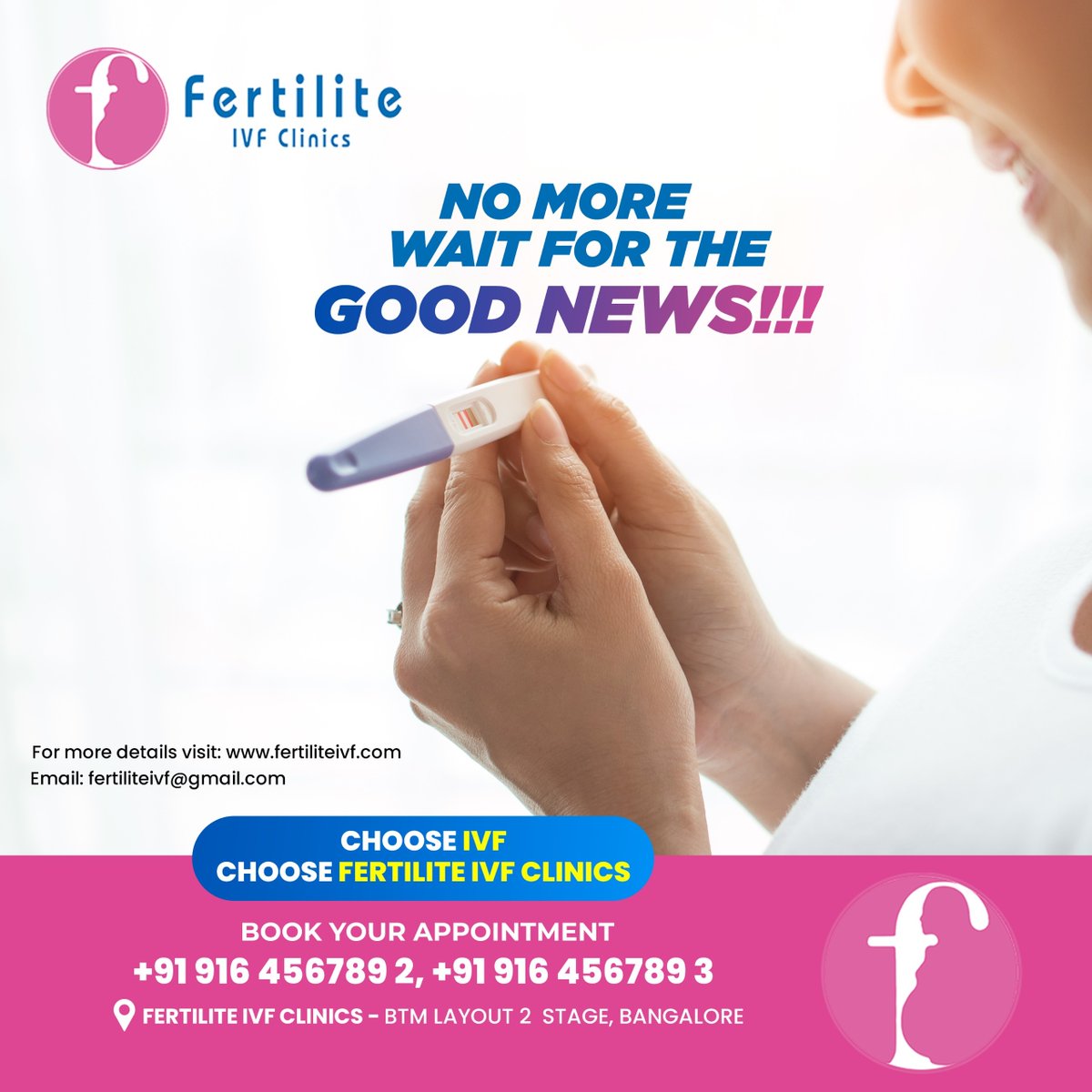 Fertilite188624's tweet photo. 🌟 NO MORE WAIT FOR THE GOOD NEWS!!! 🌟

📅 Book Your Appointment: +91 916 4567892, +91 916 4567893

For more details, visit: https://t.co/GVeBJLK1wt
📧 Email: fertiliteivf@gmail.com

#IVF #FertilityJourney #Parenthood #FertiliteIVF #BangaloreIVF #IVFSuccess #IVFSupport https://t.co/7vCPzgQl8f