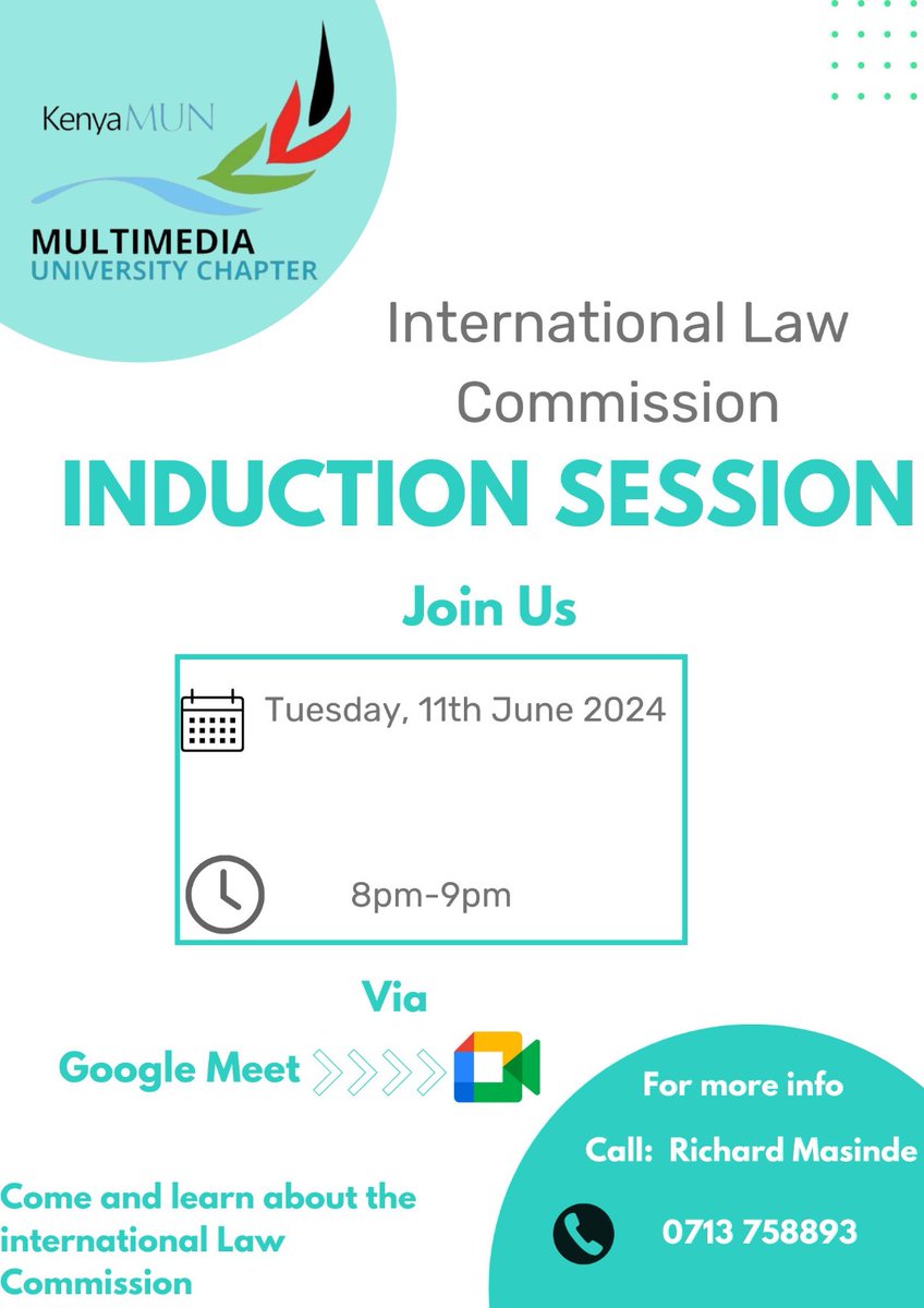 Wadau, hope y'all are doing fantastic 😍, I'm excited to announce our induction session tomorrow🌟 where we will be discussing what international law commission is all about, mark your calendars and be prepared for an evening of pure greatness and international law🎉🎉