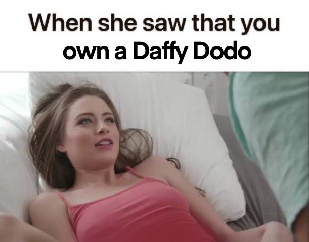 Gm Legends ☀️🦤

Wanna get your lady feeling some kind of way? Just tell her you own a Dodo.😉