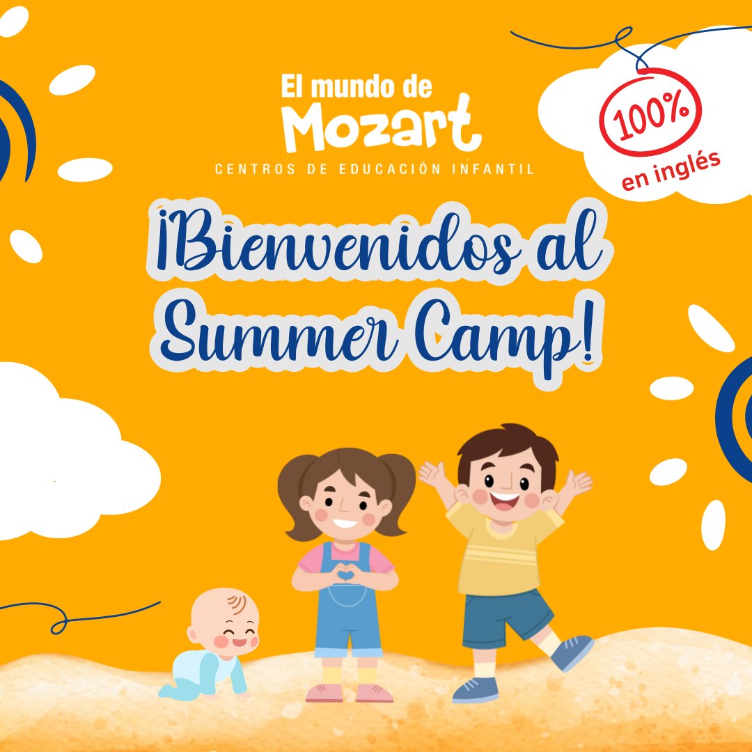¿Trabajáis en verano y no sabéis dónde dejar a vuestros peques? 🌞 Nuestro Summer Camp 100 % en inglés es tu solución. Temáticas semanales fascinantes para niñxs de 3 a 10 años.  Julio | Horario: 7:00 - 18:00 h  ¡Reserva ya tu plaza! 📞 91 747 09 71 ext. 5 ✉️ info@mozartkids.com