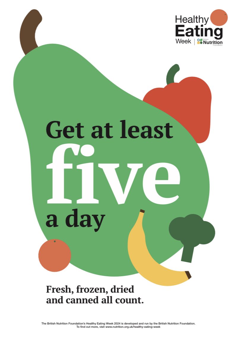 Missboydhe's tweet photo. @NutritionOrgUK 
Healthy Eating Week 
Get at Least 5 a Day 🍊🥦🥕🍎

Today's focus will be on the importance of fruit and veg and how we can get our 5 a day.

Free fruit packs will be given out at break today from the Powis base, first come, first serve!

@wallacehighsch @WHS_HE https://t.co/jtuYKKpGZw