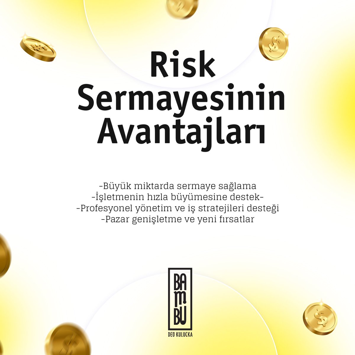 bambudepark's tweet photo. Girişimciler için en iyi finansman yöntemleri 1. bölüm.
Bambu Kuluçka Merkezi olarak, girişimcilerimizin bu kaynaklardan en iyi şekilde faydalanmalarını sağlamak için buradayız.
#BambuKuluçkaMerkezi #Depark #Finansman #Girişimcilik #MelekYatırımcılar #RiskSermayesi #İşBüyütme https://t.co/N7S1z8dOah