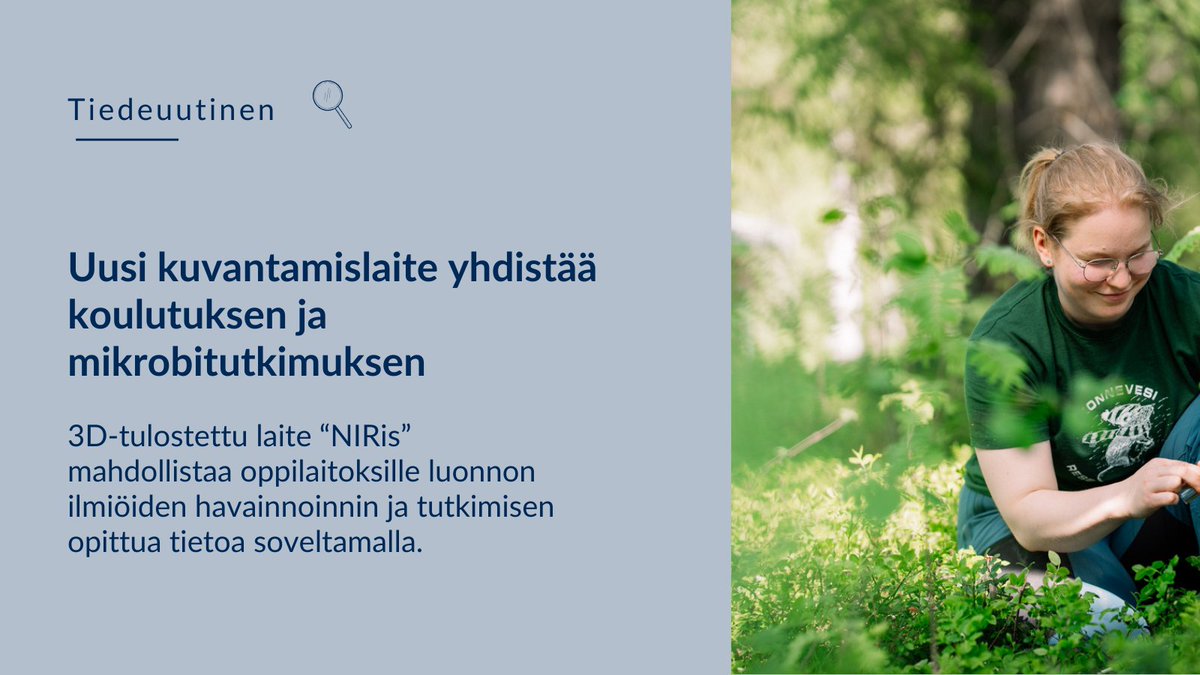 University of Jyväskylä (@uniofjyvaskyla) on Twitter photo Opetukseen käytäntöä! <a href="/jyuscience/">Faculty of Mathematics and Science</a> tutkijoiden kehittämä 3D-tulostettu kuvatamislaite “NIRis” mahdollistaa monitieteisen tutkimuksen ja opetuksen oppilaitoksissa ja tutkimuslaitoksissa. Tutkijat saavat uutta tietoa valoaktivoituvista bakteereista. 👉 r.jyu.fi/FwF Opetukseen käytäntöä! <a href="/jyuscience/">Faculty of Mathematics and Science</a> tutkijoiden kehittämä 3D-tulostettu kuvatamislaite “NIRis” mahdollistaa monitieteisen tutkimuksen ja opetuksen oppilaitoksissa ja tutkimuslaitoksissa. Tutkijat saavat uutta tietoa valoaktivoituvista bakteereista. 👉 r.jyu.fi/FwF