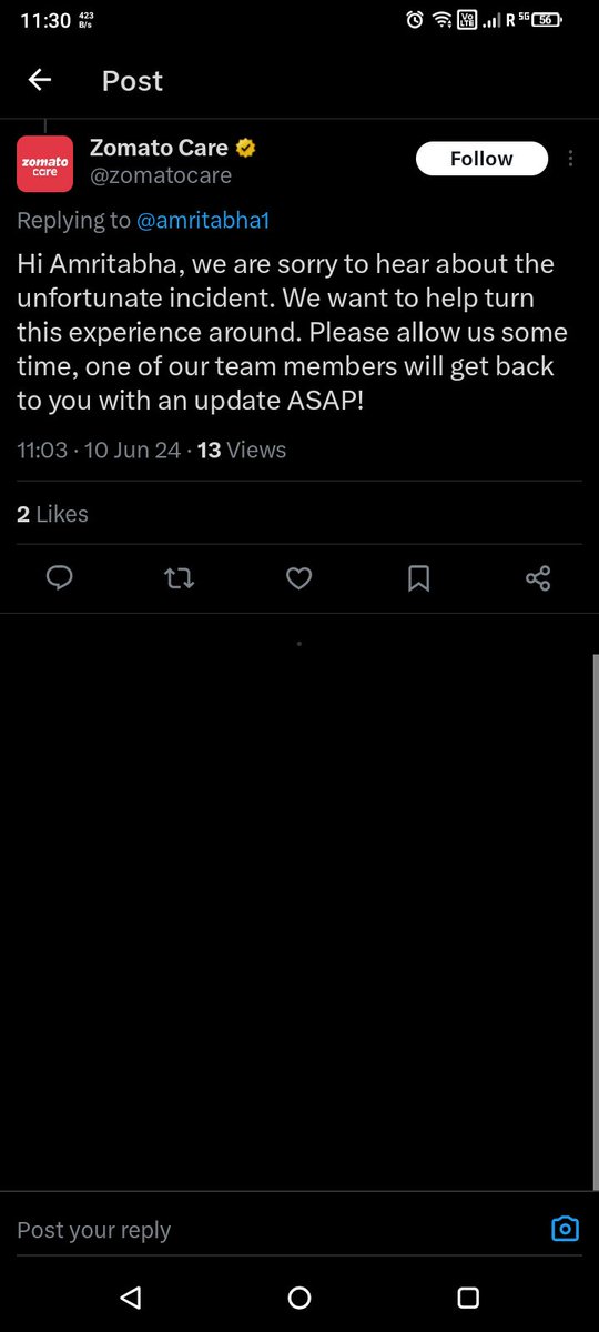 amritabha1's tweet photo. @mcdonaldsindia You can try and drown the post down using fake bot likes on Twitter.. I'll take this up with the authorities.! https://t.co/uyo1oErfqz