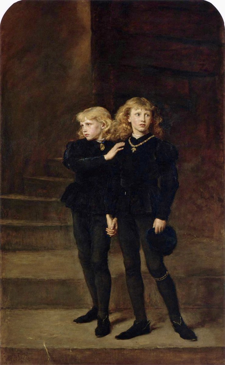 YH_ArtDesign's tweet photo. An absolute triumph of a Gallery Challenge! John Everett Millais’ ‘Princes in the Tower’ (1878) interpreted with aplomb by the B-K brothers #YHcreativity #GalleryChallenge #familycreativity #fun https://t.co/ilpz5pPxDd