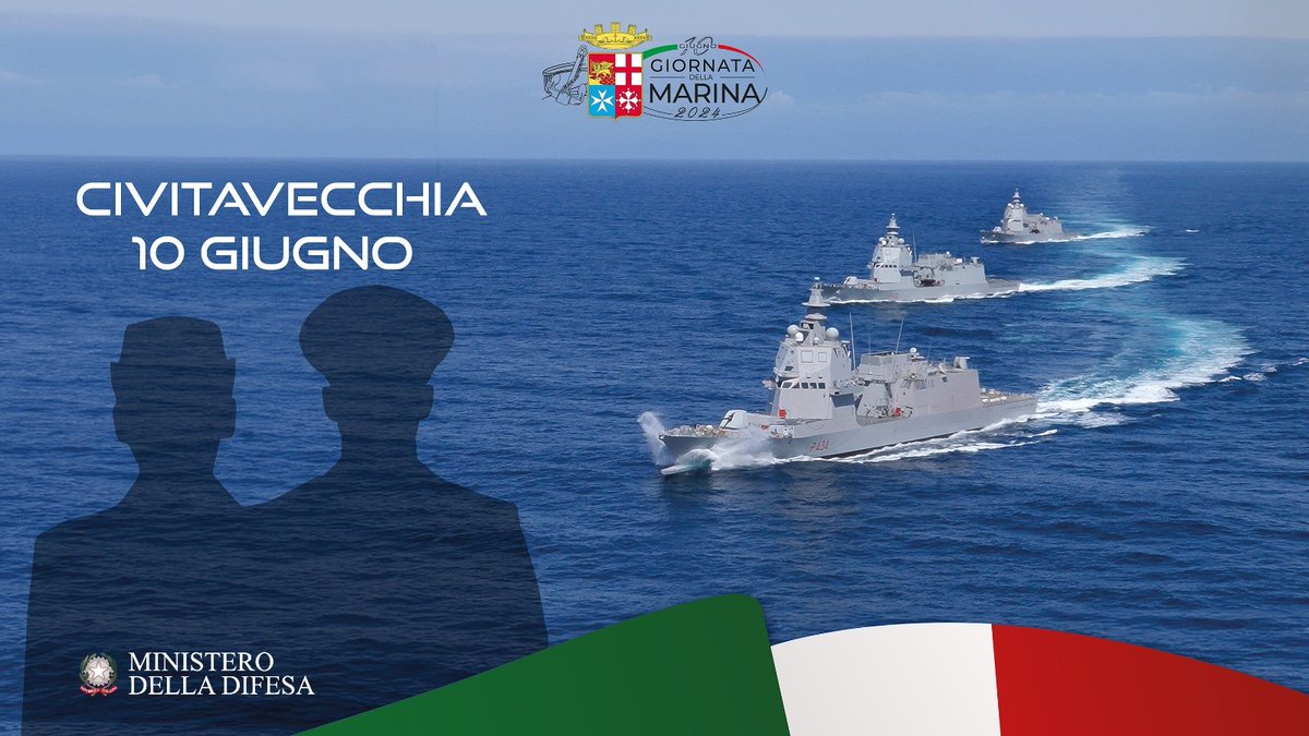"Auguri agli uomini e alle donne della #MarinaMilitare che oggi celebrano la #GiornatadellaMarina. Un prezioso equipaggio di cui siamo orgogliosi. Professionisti del mare ogni giorno al servizio del Paese".
Così Min <a href="/GuidoCrosetto/">Guido Crosetto</a>

🔴📹  Segui la diretta della Cerimonia dalle ore