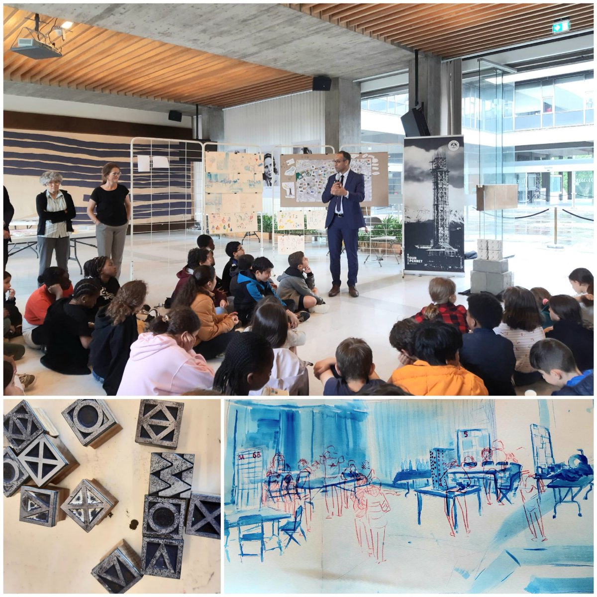 En direct du hall de l'hôtel de ville <a href="/VilledeGrenoble/">Ville de Grenoble</a> les EEP A.France, J.Racine, le CLG A.Césaire nous rappelle les 100 ans de la pose de la 1ère pierre dans le projet "La Tour Perret se raconte". <a href="/HeleneInsel/">Hélène Insel</a> <a href="/patrice_gros/">Patrice GROS</a> <a href="/MarzoukMohamme3/">Marzouk Mohammed</a> <a href="/Caue_Isere/">CAUE de l'Isère</a> <a href="/IAuzies/">Ingrid Auzies</a> <a href="/acgrenoble/">Académie de Grenoble</a>