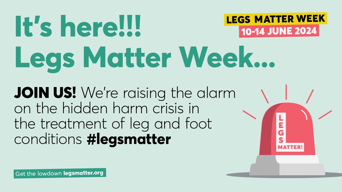 IT'S LEGS MATTER WEEK 🚨🚨🚨 JOIN US! We’re raising the alarm on the hidden harm crisis in the treatment of leg and foot conditions. Find out more about what's happening legsmatter.org/legs-matter-we… #legsmatter #legsmatterweek #hiddenharmcrisis