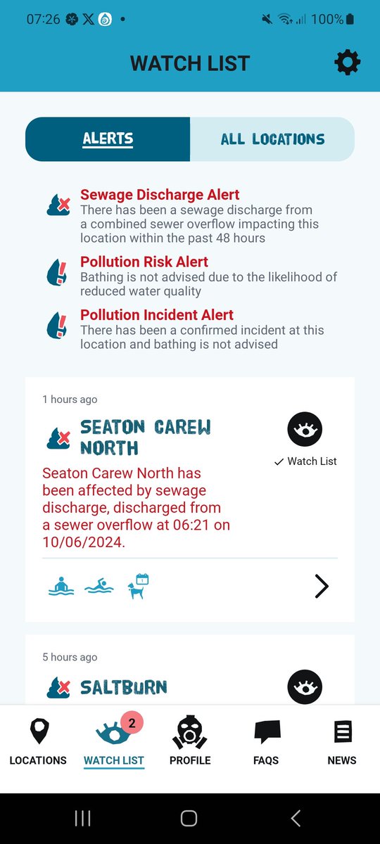 This is NOT how I like to start my day! We MUST push for the renationalisation of our water supply and treatment now. How many illnesses and even deaths will we accept from bathing in our rivers and seas? Enough is enough! <a href="/sascampaigns/">Surfers Against Sewage</a> <a href="/Feargal_Sharkey/">Feargal Sharkey</a> <a href="/Heccles94/">Harry Eccles</a> #VoteGreen 🌍