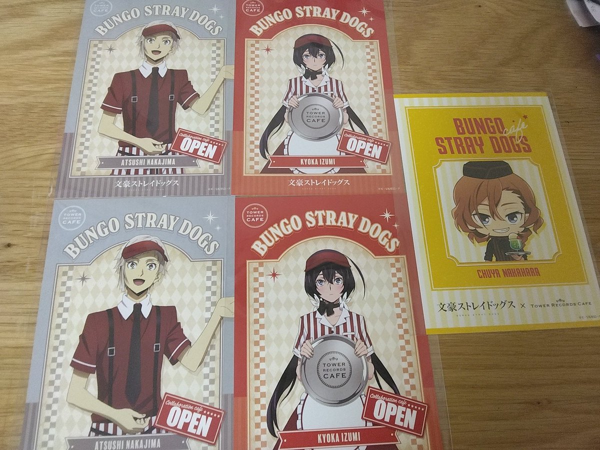 s2muepi_'s tweet photo. 【交換】文豪ストレイドッグス タワーレコード特典 ポストカード

譲)
等身： なかじま,いずみ
ミニ： なかはら

求)
等身： だざい

◯郵送 https://t.co/ZbAhvw8pOa