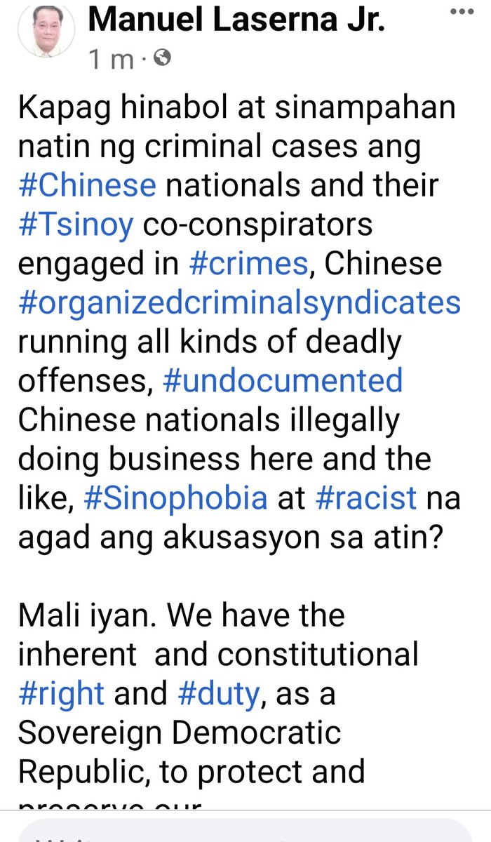 lcmlaw_ph's tweet photo. Read more https://t.co/c8D2ofo3JT
#NotSinophobia
#NotRacism
#Philippines
#Chinesecriminals
#undocumentedChinese
#Chinesesyndicates
#Chinesespies
#ChinesePOGOs
#POGOPolitics
#ManchurianCandidates https://t.co/xQqObpvb4C