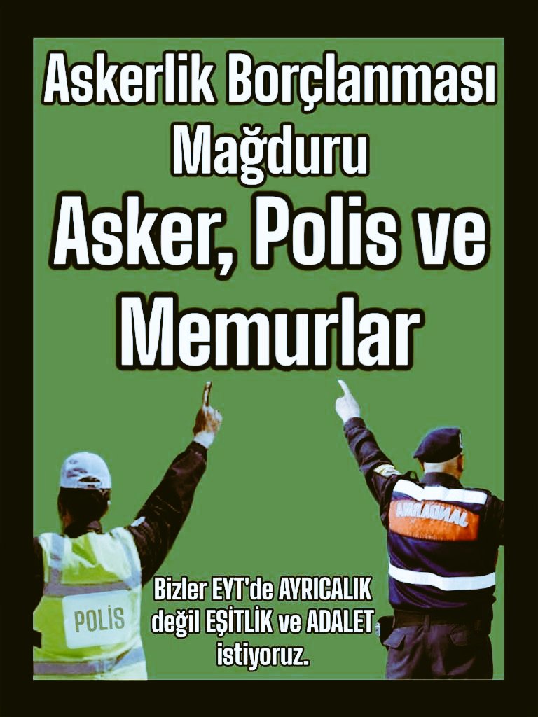 AdemTok77's tweet photo. @memurpostasi @talatyavuz29 @MemurSenKonf @EgitimBirSen @csgbakanligi @vedatisikhanfan Askerlik Borçlanması konusunda "ANAYASANIN EŞİTLİK İLKESİ" çiğneniyor. Mevcut durumda işçi, esnaf ve çiftçi bu haktan faydalandı ama; Asker, Polis ve memur'lar faydalanamadı
@Kamu_Sen
@memurlarnet
@MemurSenKonf
@BuroMemurSen_
@TurkBuroSenGM
@EgitimBirSen
#BorçlanmaMağduruMemurlar https://t.co/POJjcPsVTj