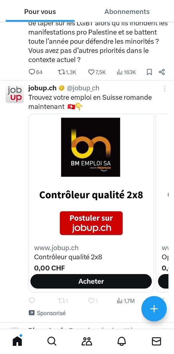 JoolsFR's tweet image. La bonne sponso Twitter qui me dit "ça pue casse toi" ce matin
