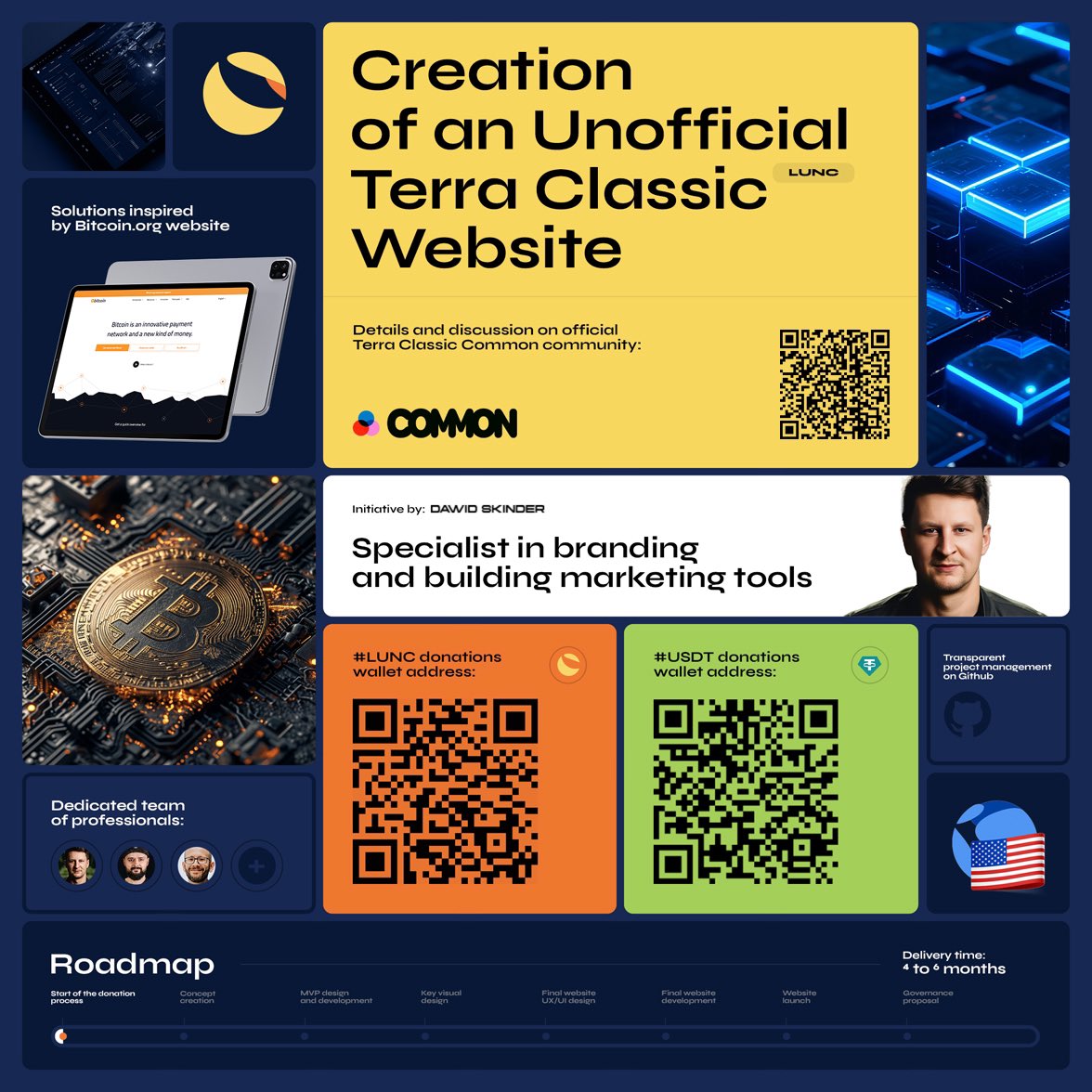 LunaClassicNode's tweet photo. Financial support for the creation of the unofficial Terra Classic website

As part of our "LUNC Project Incubator" program, the Luna Classic Labs validator has decided to support the creation of a professional website for the #LunaClassic community, and we will do so as follows:

1. One-time donation = 1 million $LUNC

2. Weekly funding = 50% of our validator commission 

Clarification = We are giving a one-time contribution of 1 million LUNC plus 50% of all our #LUNC validator commission including $USTC coins swaped to $LUNC. One time donation will be sent today and weekly donations will be sent to the donate wallet of the project every Sunday.

If you like what we do, please support this project by donate or delegate coins with us, thanks to which you will not only help our validator, but also support the creation of this website.

Donate wallet:
terra1amxdfw6e58e929rdswmfj73hdls984lnta8f7g

You can find all the important information in the comments below.

Thank you for supporting
Mike