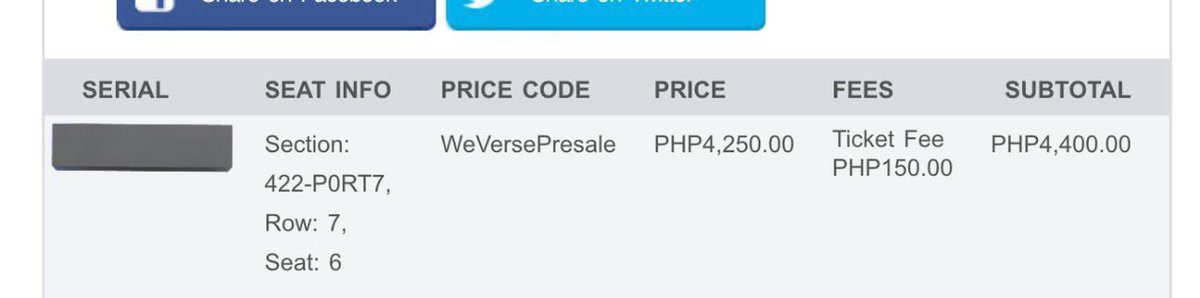 pcycarteu's tweet photo. wts lfb suhome in mnl 

1 UB REGULAR

section: 422-PORT7 (row 7, seat 6)

— same price, etix only
— can do 2 gives installment 
(open for moots and old buyer, can pay until july, pwede pag usapan hehe dm me)

rfs: extra tix 

dm me if inch :)) https://t.co/Y5aGuUwXHn