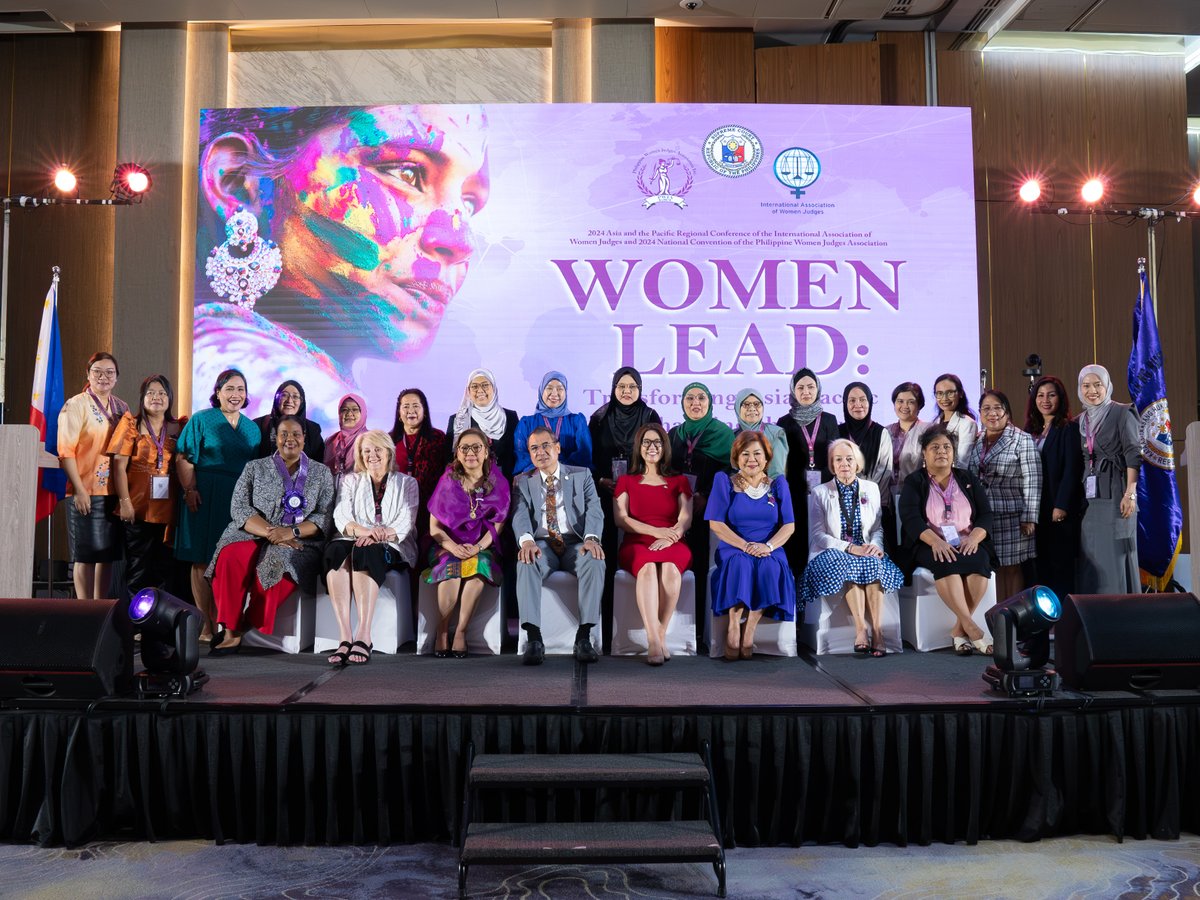 UNDPJINASEAN's tweet photo. Highlights from Women Lead conference in 🇵🇭 with discussions on #GenderEquality &amp; #inclusivity in the judiciary 👩‍⚖️

#JINASEAN Advisory Group met and discussed the upcoming People-Centred Justice Conference in Bangkok.

Read more🔗https://t.co/kVkfGCOhsU https://t.co/CnzGgoRZpW