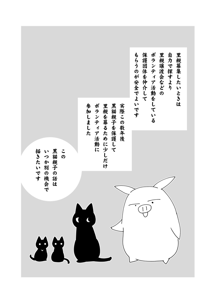 個人間での里親譲渡は気をつけて欲しい漫画。4(終) 