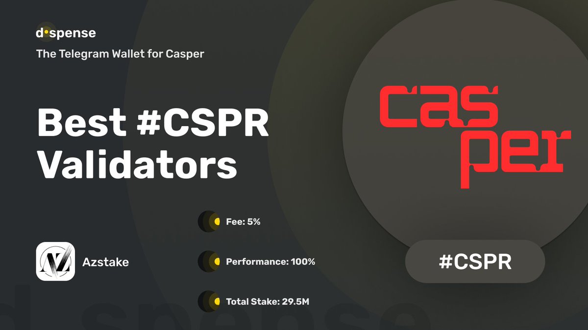 Dspense Wallet (#CSPR, #Telegram) tweet media