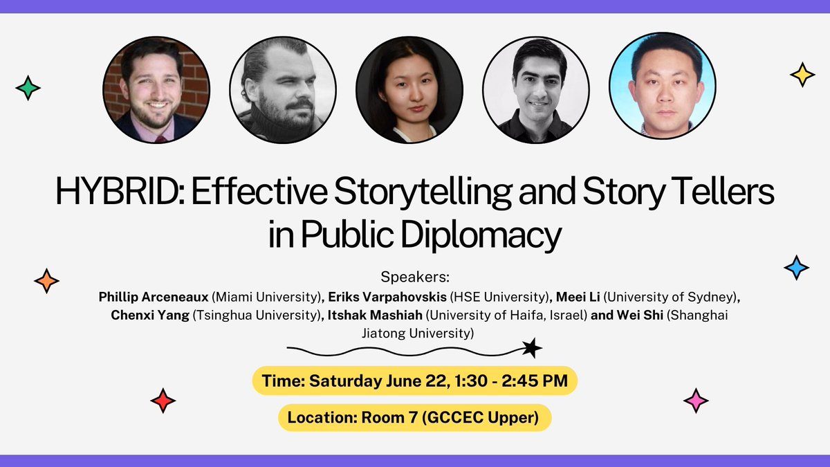 "It’s not whose army wins. It’s also whose story wins. ”. (Joseph Nye)

Join us  at #ICA24 for a discussion on the significance of the art of storytelling to public diplomacy. We look forward to seeing you soon in #GoldCoast!
